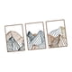 thumbnail image 3 of 3 Piezas De Pintura Decorativa De Pared De Metal Con Diseño De Montaña Para Oficina, Interior, Granja, Marrón Y Verde, 3 of 5