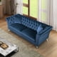 thumbnail image 2 of Chesterfield sofa ,Stanford sofa , high quality Chesterfield sofa ,AZURE BLUE, tufted and wrinkled fabric sofa;contemporary Stanford sofa .loverseater; tufted sofa with scroll arm and scroll back, 2 of 3