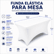 thumbnail image 2 of Pack 6 Funda Mantel EOLAND Tela Spandex Blanco Mesa Rectangular 183x75x75 Cm Banquetería Fiestas Patrias, 2 of 5