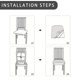 thumbnail image 4 of suxuMhao Fundas, Funda de Silla de Terciopelo con Cuerda, Fundas Elásticas para Sala de Estar, Funda para Silla de Comedor y Juego de 4 Fundas para Asiento de Silla de Comedor, Tamaño Universal,, 4 of 5
