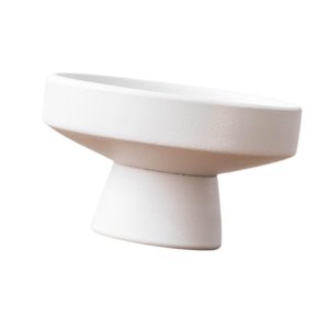 Ioensy - Maceta De Cerámica Portátil Decorativa Para Escritorio, Estudio, Sala De Estar Y Jardín, Color Blanco