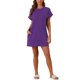 thumbnail image 1 of INSPIRE CHIC Vestido de Dormir de Manga Corta para Mujer, Mezcla de Rayón Suave con Bolsillos Laterales y Puños Enrollados para Primavera Verano M Púrpura, 1 of 6