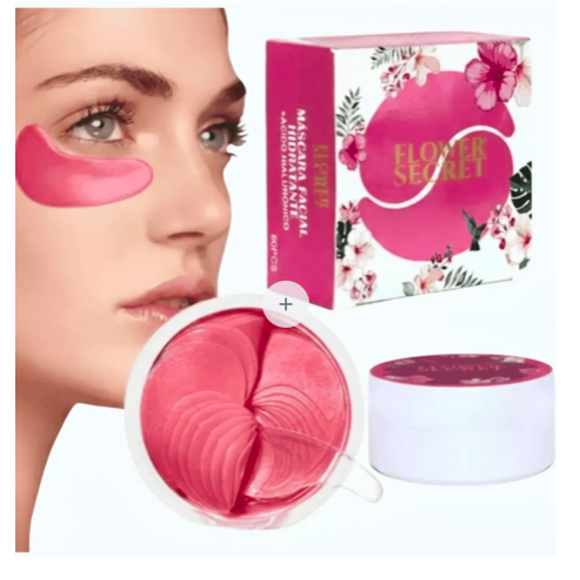 Parches hidratantes para ojos rosa 60 unidades