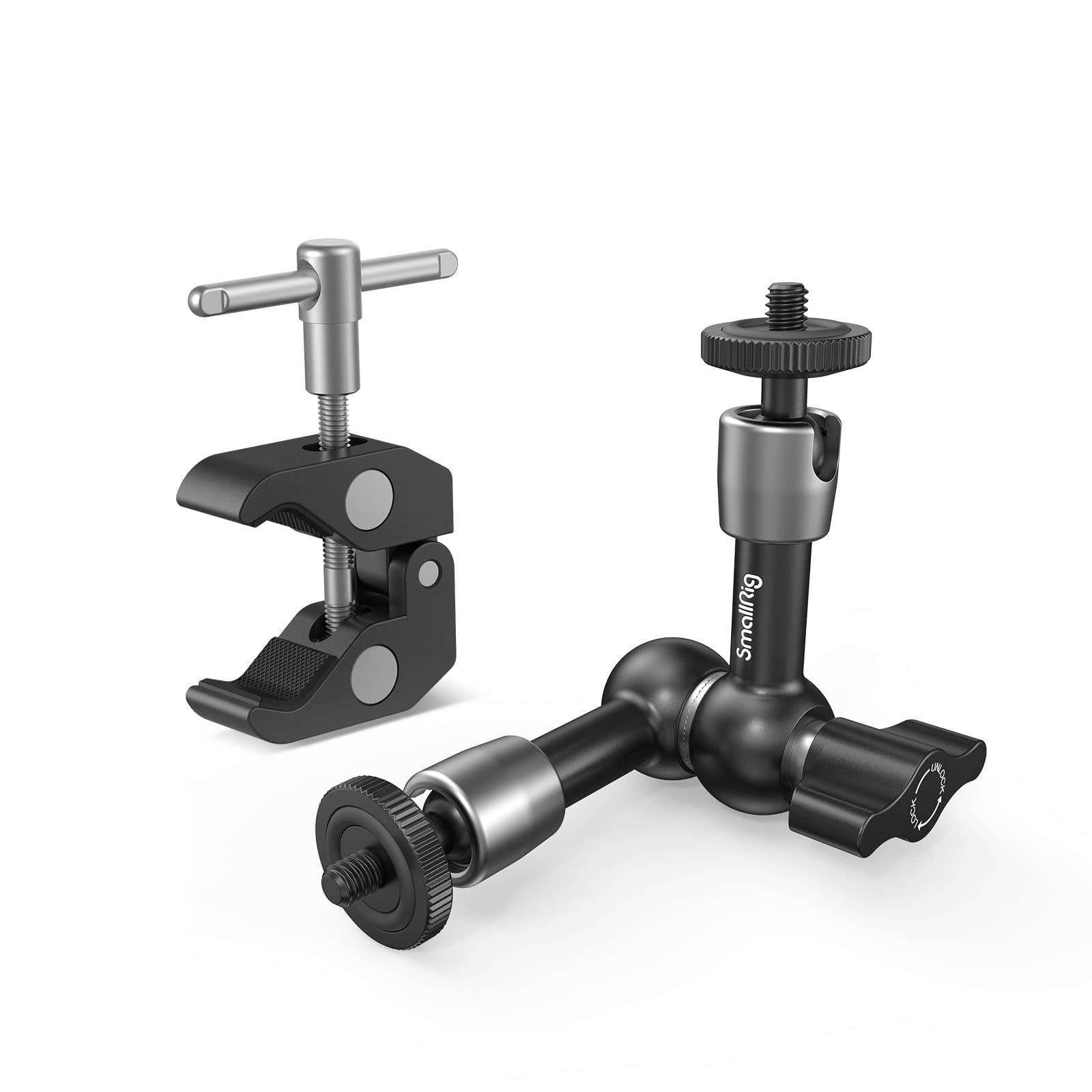 Super Clamp Smallrig Con Rosca De 1/4 Y 3/8 Y Brazo Mágico