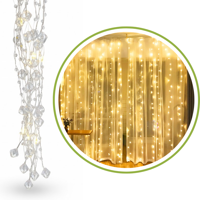 Genérica - Luces Navidad Cascada Cálida 3Mx3M Diamante