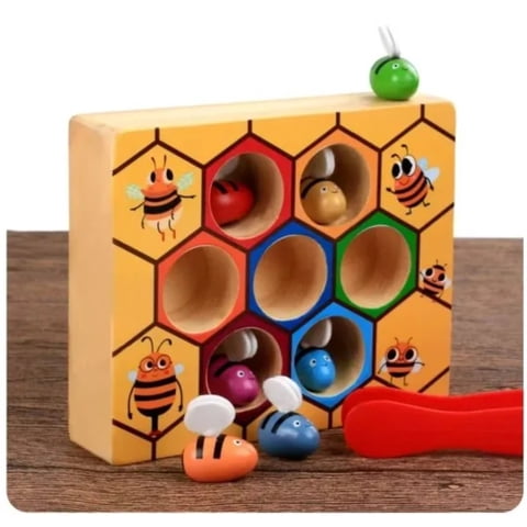 Genérico - Juego De Abeja Juguete De Madera Montessori