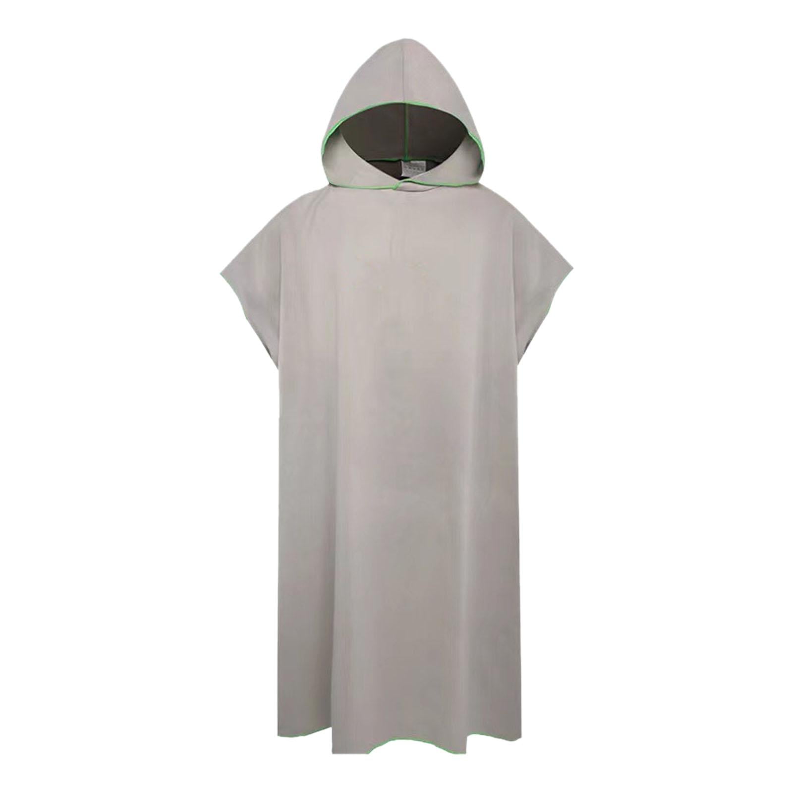 Ioensy - Poncho De Microfibra Para Surf, Toalla De Playa Absorbente Para Verano, Baño, Viaje, Gris