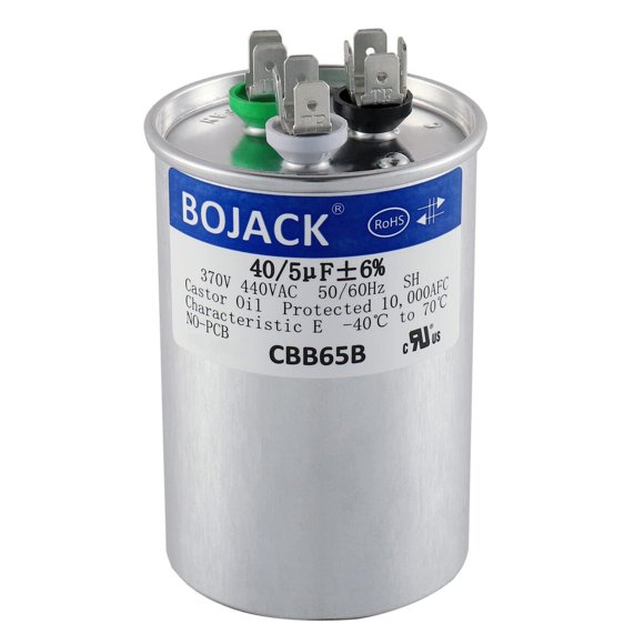 BOJACK Capacitor de marcha dual CBB65, 405 µF, 370/440 V CA