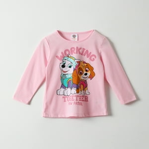 Polera Manga Larga Niña Working Together Rosado Paw Patrol