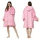 thumbnail image 2 of Polerones Felpa Con Capucha Manta Polar Bata Frazada Invierno Rosa, 2 of 5