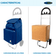 thumbnail image 5 of Carrito De Compras Plegable Glasgow 47 Litros  Blue, 5 of 7
