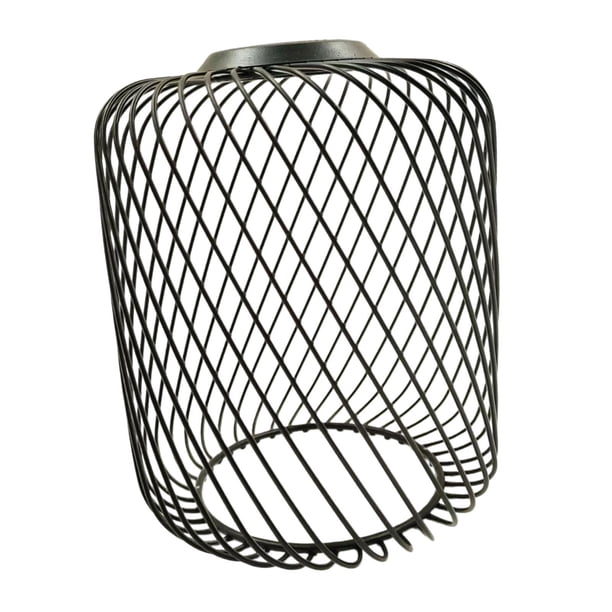 Pantalla De Lámpara Colgante De Malla Metálica, Cubierta De Lámpara Colgante Para Hotel, Cafetería, Sala De Estar, Cilindro Negro De 150 Cm
