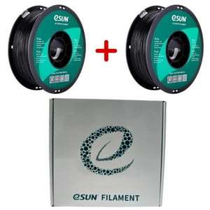 Esun - Pack 2 X Filamento 3D Pla+ Negro 1Kg | Filamentos
