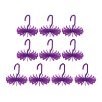 Bothyi - 10X Corbatero Giratorio 18 Ganchos Organizador Para La Organización Del Dormitorio Mujeres Hombres Púrpura