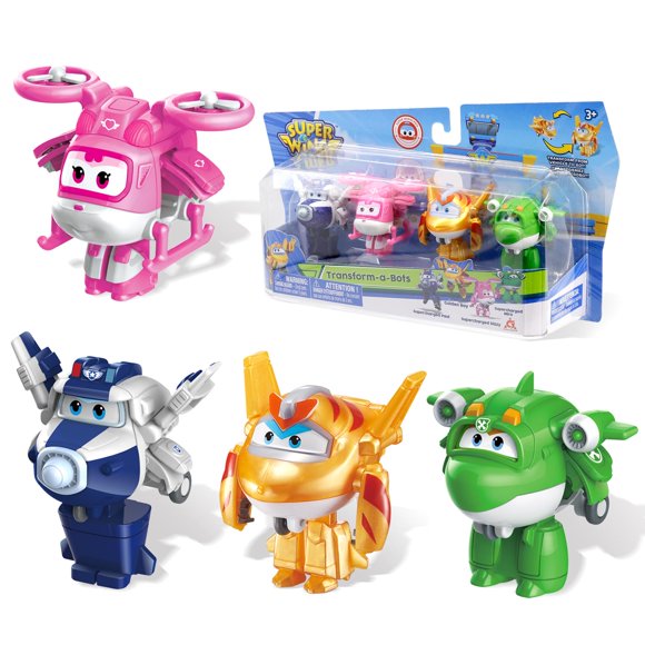 Super Wings 2 Transform-a-Bot Pack de 4 piezas para niños de 3 a 5 años
