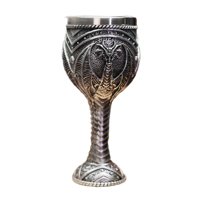 Magideal - Copa Medieval Vintage, Vaso Para Beber Con Diseño De Dragón, Novedad, Regalo Multiusos Para Aniversario, Decoración, Artículos Para Beber Ceremoniales Plata