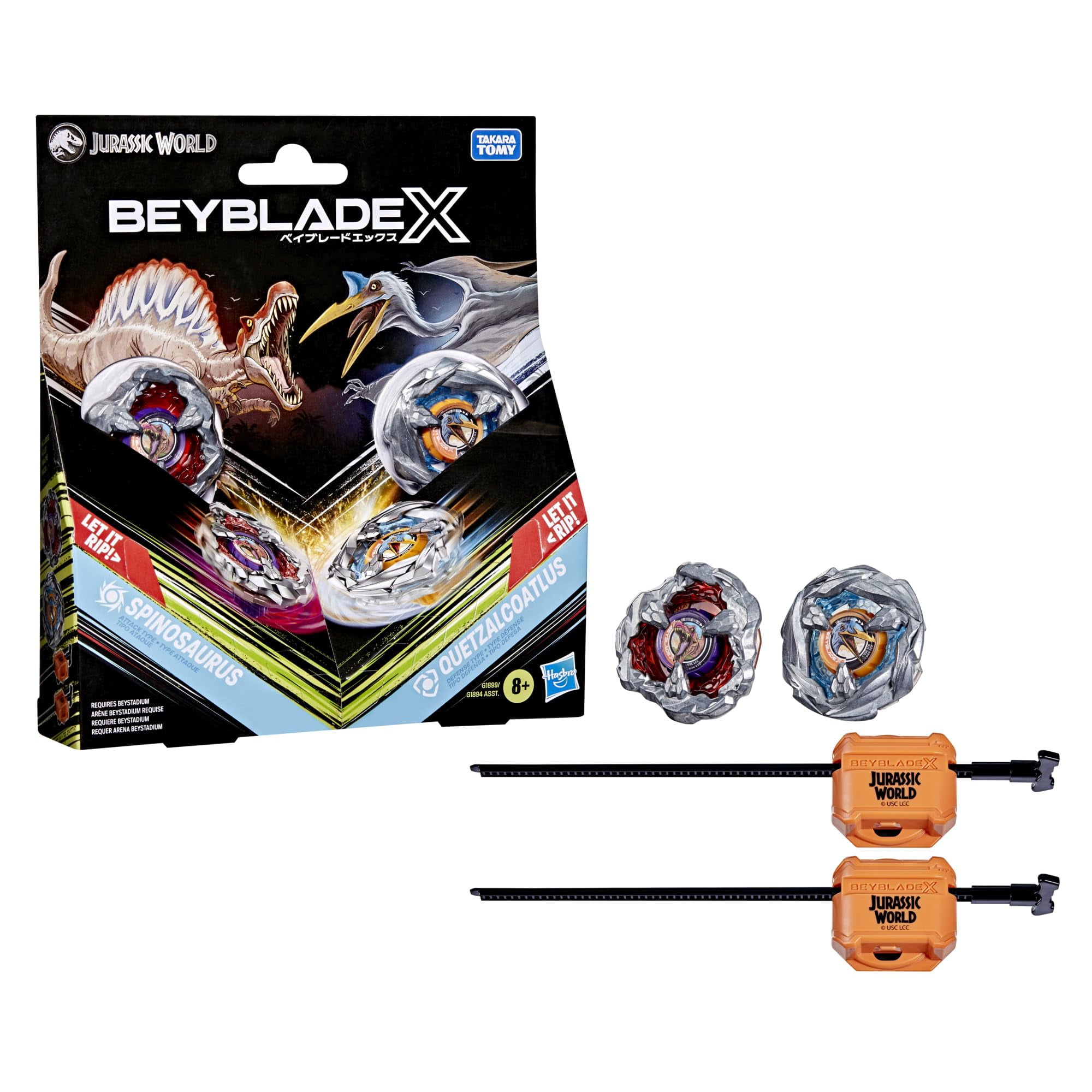Set De Spinosaurus Beyblade X Jurassic World Con Trompa Giratoria