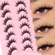 thumbnail image 1 of Veleasha Manga Lashes Anime False Eyelashes Cat Eye Lash Str, 1 of 3