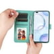 thumbnail image 5 of Funda tipo cartera FOXDOCK para Honor 50 Pro , diseño girasol en relieve, cuero PU, cierre magnético, soporte y tarjetero, 5 of 5