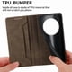 thumbnail image 2 of Funda tipo cartera con bloqueo RFID para Xiaomi Redmi 14C 4G Con tapa abatible, portatarjetas, cierre magnético, TPU y soporte Marrón, 2 of 6