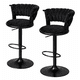 thumbnail image 1 of Pack 2 Taburetes Queen Velvet Elegante Terciopelo Ajustable Full Negro, 1 of 8