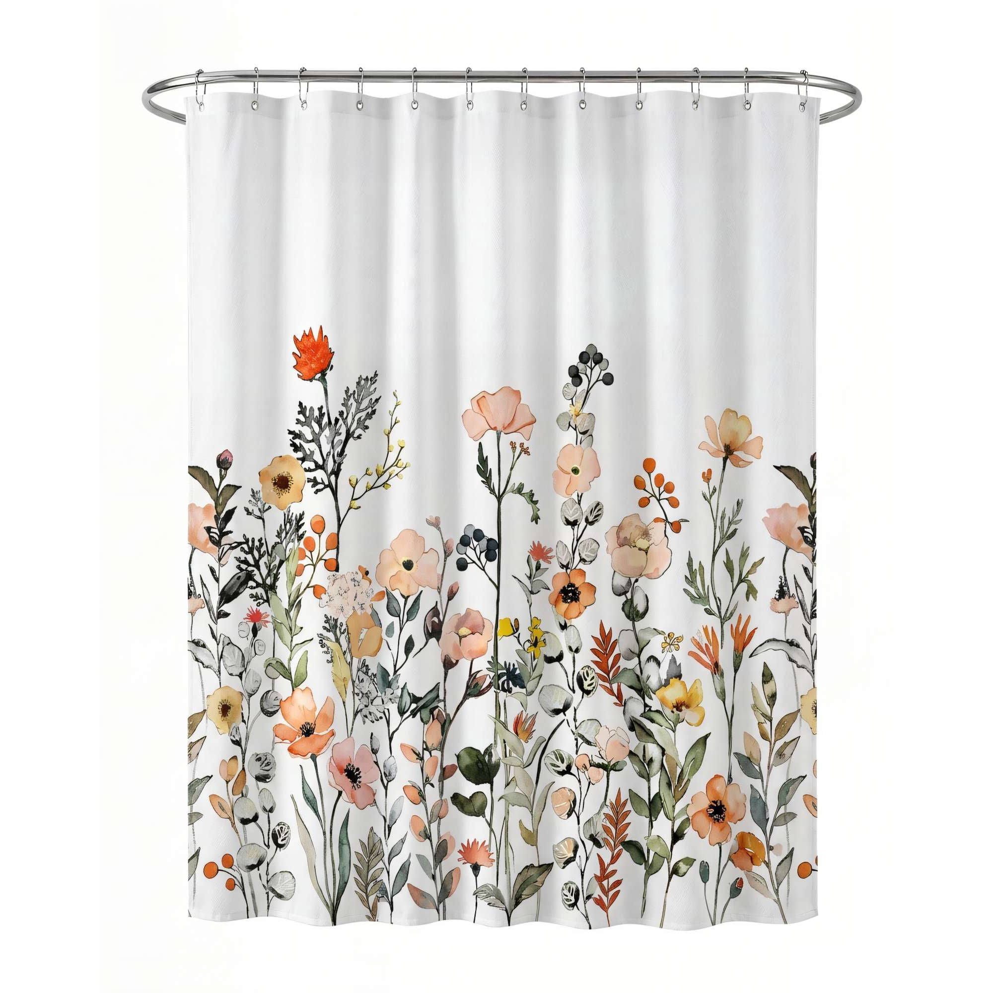 CORTINA PARA BAÑO IMPERMEABLE MAS FORRO CON DISEÑO FLOREADO 3 | Lider