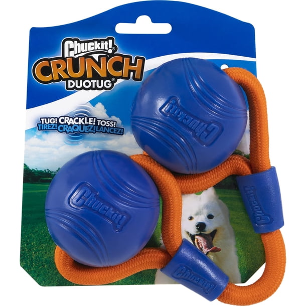 Juguete para perros Chuckit! Crunch Ball Duo Tug, tamaño mediano, para todas las razas