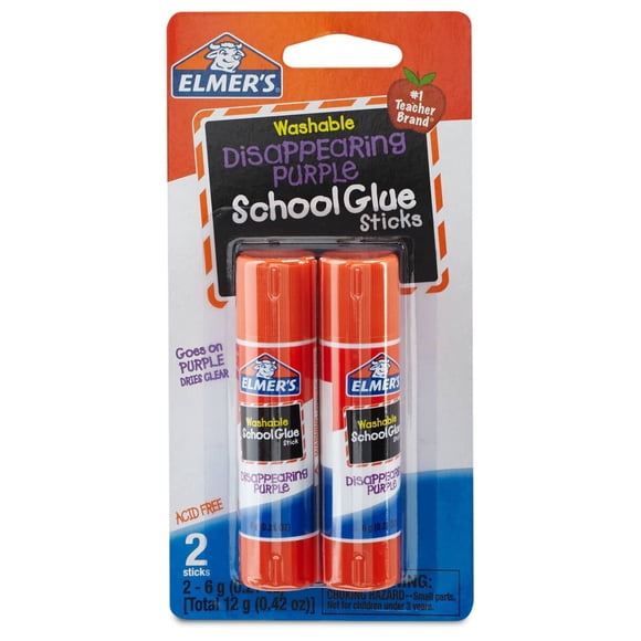 Pega en Barra Elmers Morado Lavable 2 Unidades 6g