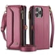 thumbnail image 2 of CaseMe Funda de Cuero para iPhone 16 Pro Max 6.9" Tipo Billetera [Bloqueo RFID] con Ranura para Billetes con Zíper y 10 Tarjeteros, Correa de Hombro Magnética de Cuero PU Suave para iPhone 16 Pro Max, 2 of 13