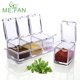 thumbnail image 4 of Estante para condimentos ME.FAN, transparente, para especias, 4 cajas acrílicas con cuchara, 4 of 8