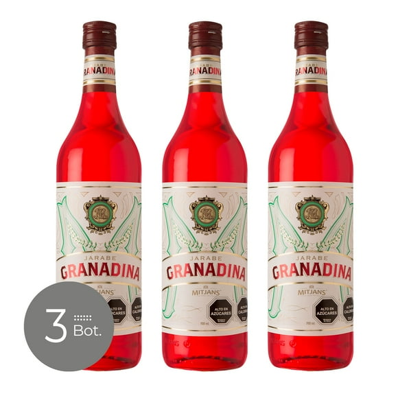 Pack x 3 Jarabe Granadina Mitjans 900 cc