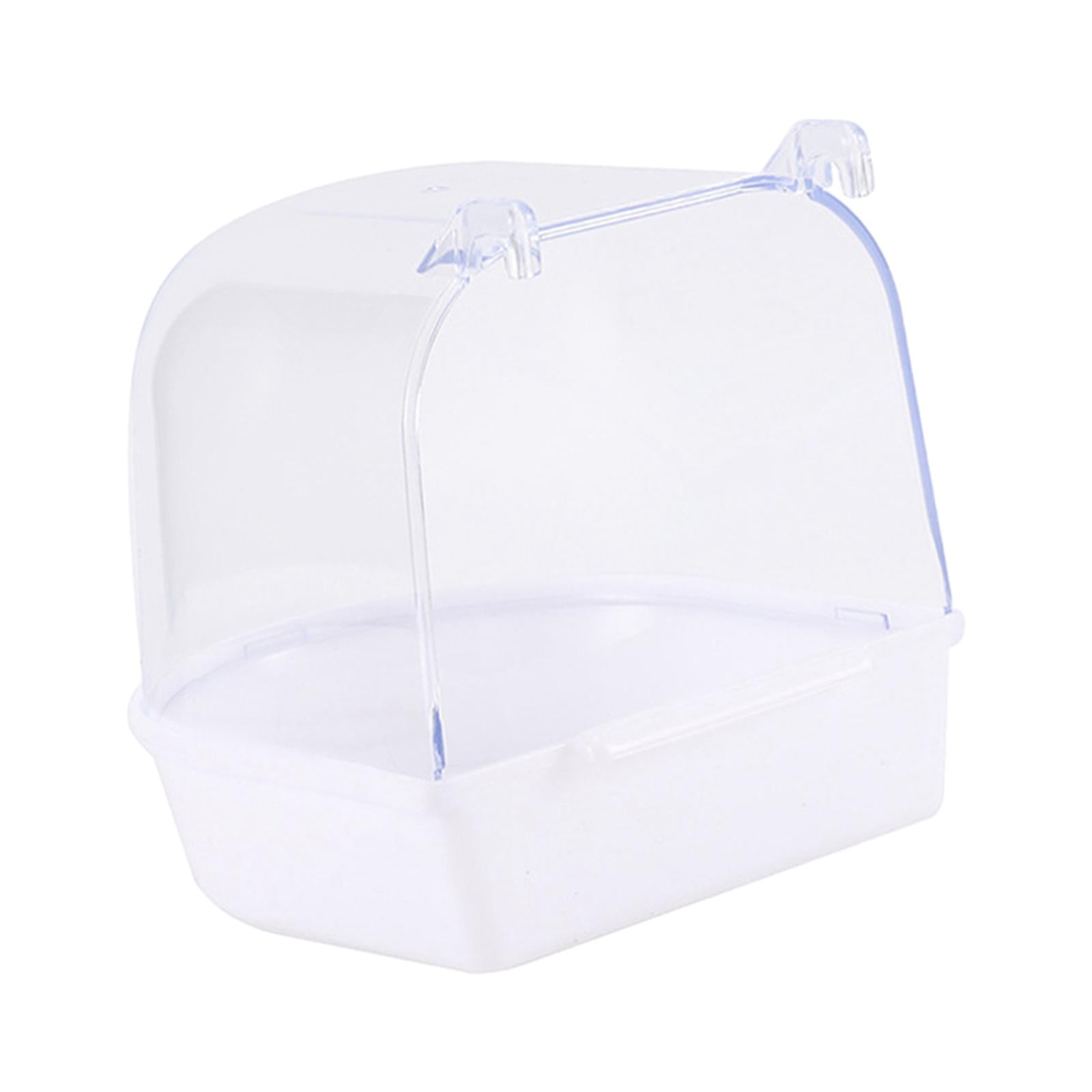 Bañera Para Loros Enjaulados, Agapornis, Periquitos, Periquitos, Canarios, Caja De Baño Para Pájaros, Color Blanco
