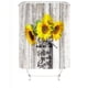 thumbnail image 1 of Cortina De Baño De Tela Impermeable Mas Forro Con Diseño De Flores Amarilla, 1 of 4