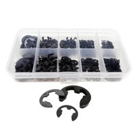 Ioensy - 580X Abrazaderas De Retención Externas Arandela De Anillo Con Estuche De Almacenamiento 10 Tamaños Negro