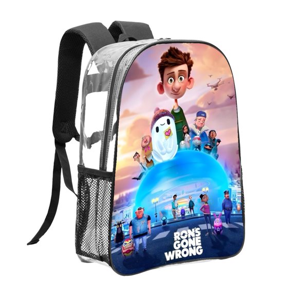 La Amistad de RonMochila transparente temática, resistente y duradera.