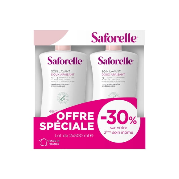 Limpieza de piel Saforelle 2 × 500 ml Cuidado Suave