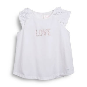 Polera Niña Blanco Pillin
