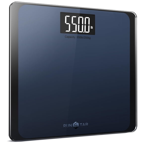 Báscula digital de baño RunStar de 250 kg de capacidad con pantalla LCD