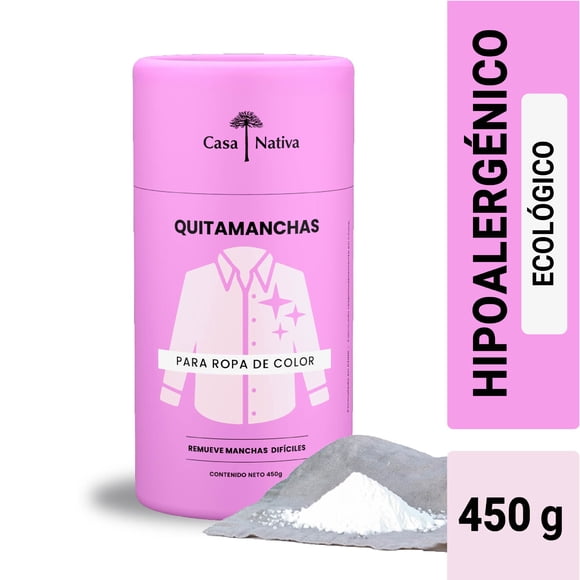 Quitamanchas en polvo hipoalergénico, ropa de color, 450 g