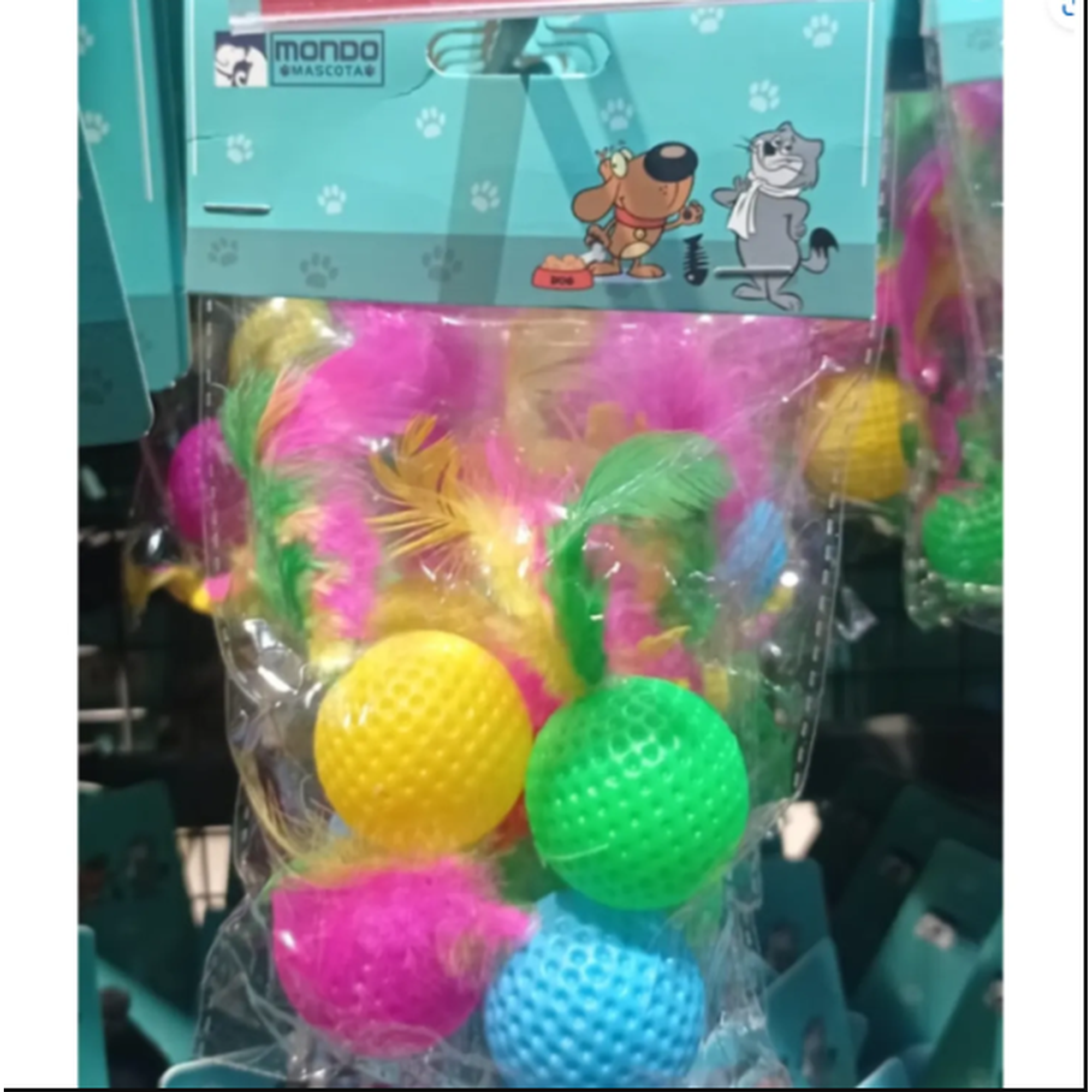 Juguete Para Gato Pelotas Con Cola Set 4