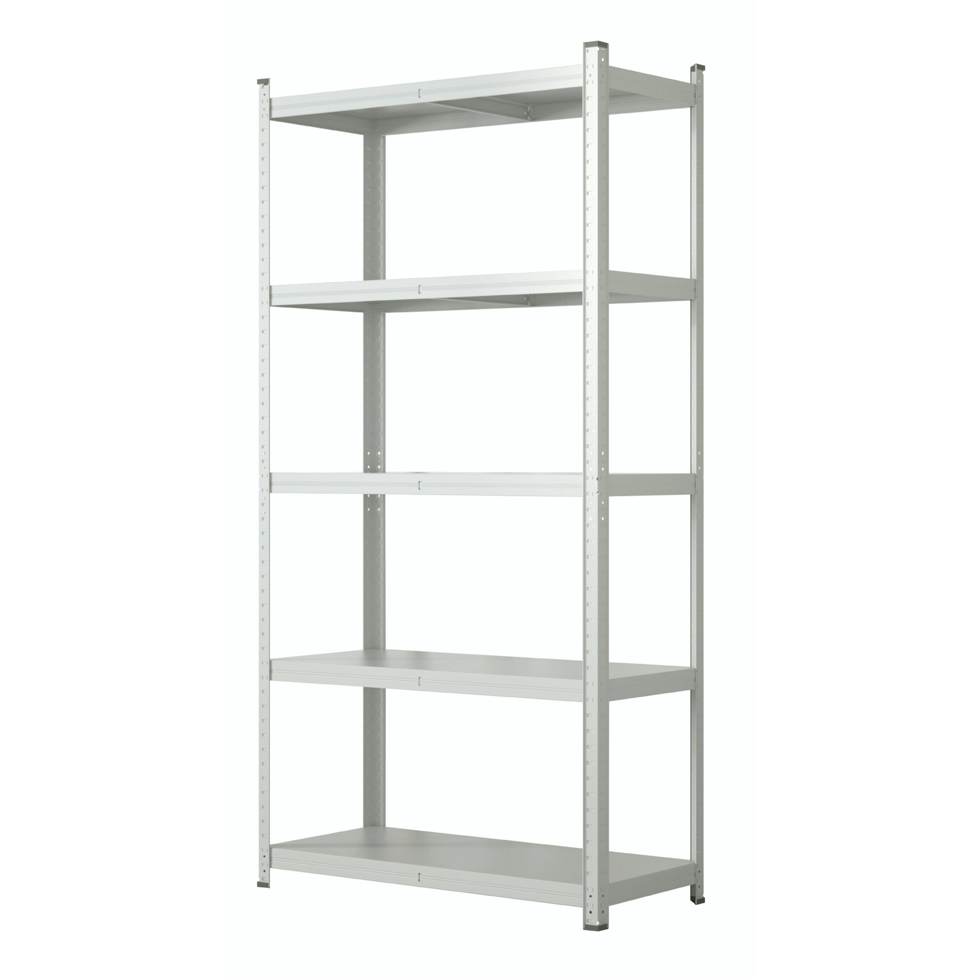 Metalbrein - Estante Metálico 186x90x40 Blanco - Bandeja Melamina - 5 Niveles