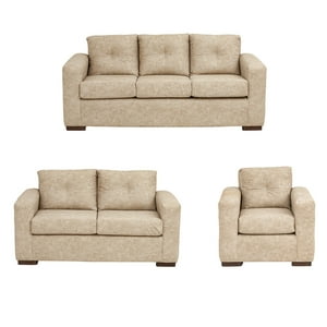 Muebles América - Living Franco 321 Cuero Auris Beige