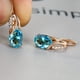 thumbnail image 1 of Simple Fashion Oval Cut Marble Marble Zircon Earrings Vintage Zircon Earrings Bridesmaid Wedding Jewelry Gift, 1 of 3