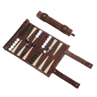 Xusx111 - Roll-Up Portable Suede Backgammon Game Set - Para Adultos Y Niños - Ideal Para Viajes De Rv, Cruceros, Avión, Camping, Mochila, Viajes Por Carretera, Etc.
