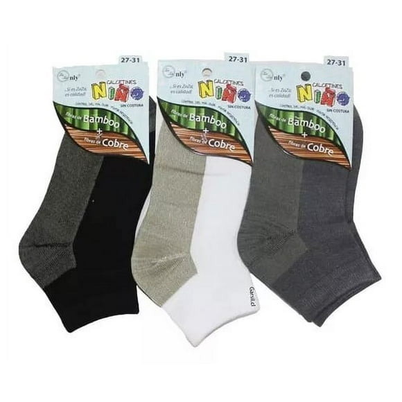 Calcetines Con Fibra De Bambú + Cobre - Sin Costura - Docena - Talla 36/39