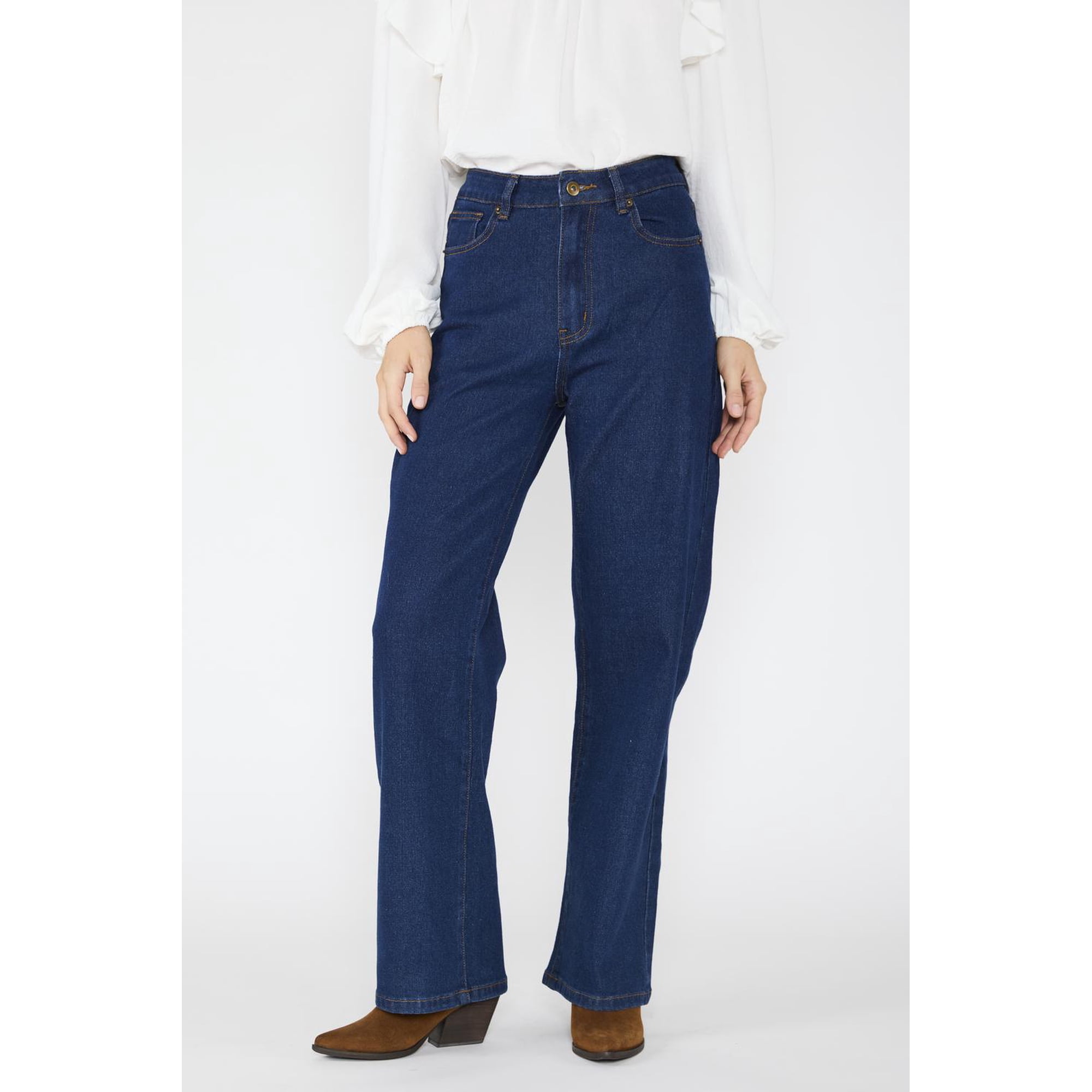 Eclipse - Jeans Wide Elasticado Josefina Azul Azul 40