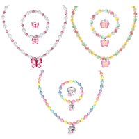 Set De Joyas Msnailfly Girl Princess, Collar, Pulsera Y Anillo