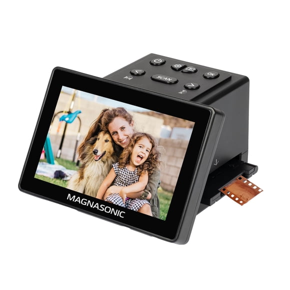 Escáner de película Magnasonic All-in-One de 25 MP con pantalla de 5 pulgadas