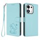 thumbnail image 1 of Honor 600 Smart Funda Billetera con Estampado de Gato, Verde Claro, 1 of 6
