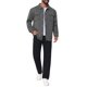 thumbnail image 2 of Chaqueta casual de hombre con botones, mangas largas, estilo camionero para uso diario, talla L, color gris, 2 of 6
